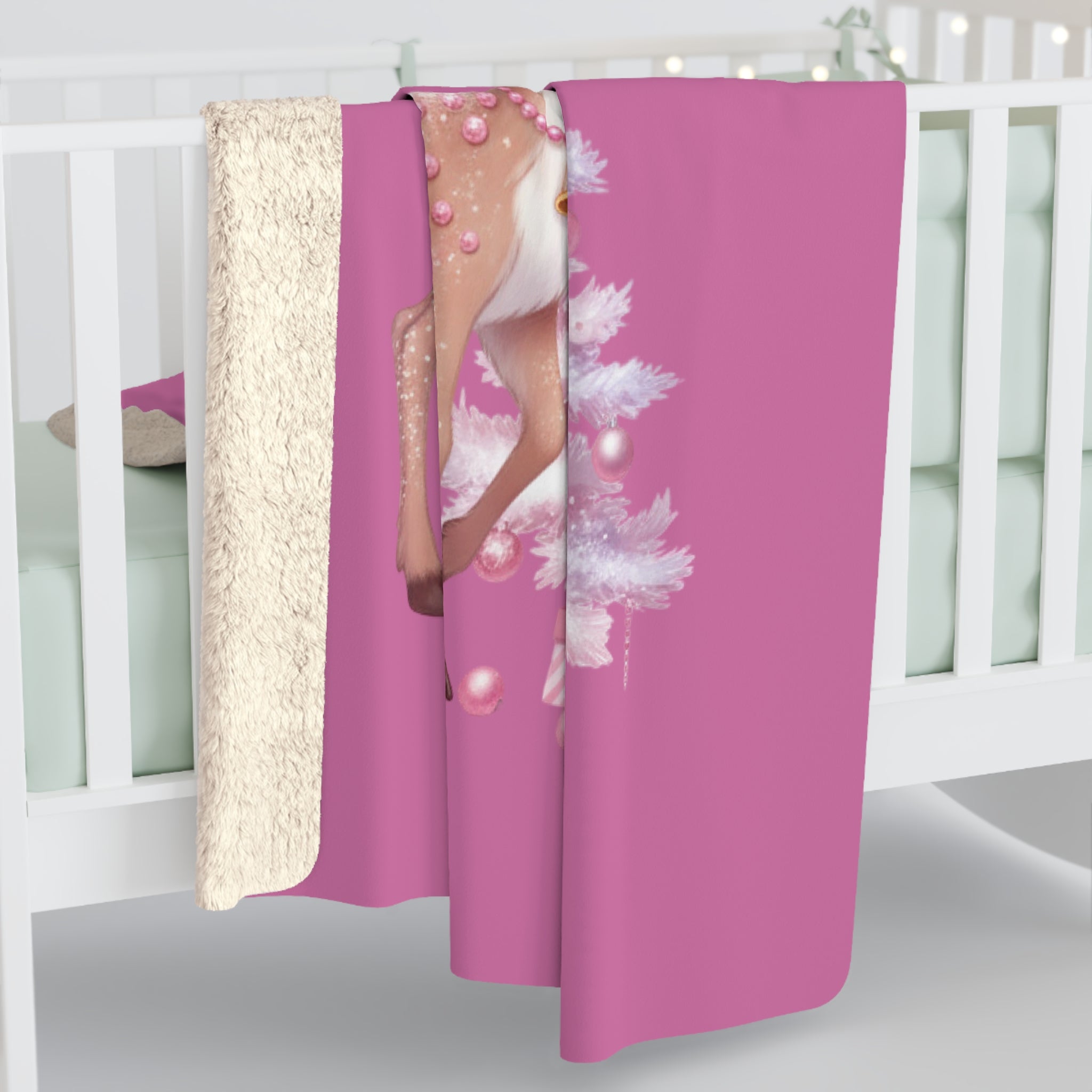 Hyvää Joulua Kummitytölle – Sherpa-fleecepeitto