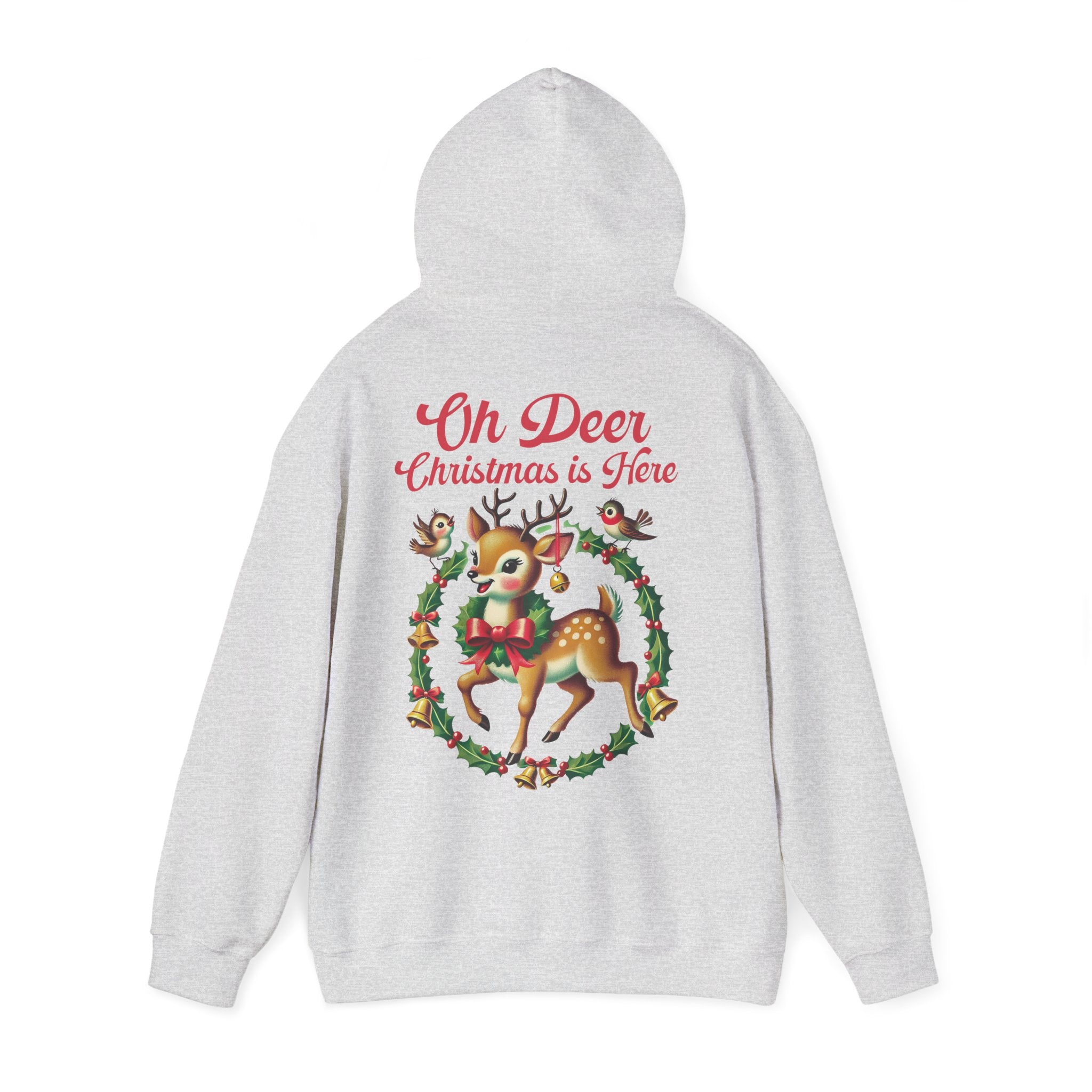 Jouluinen huppari isolla selkäprintillä