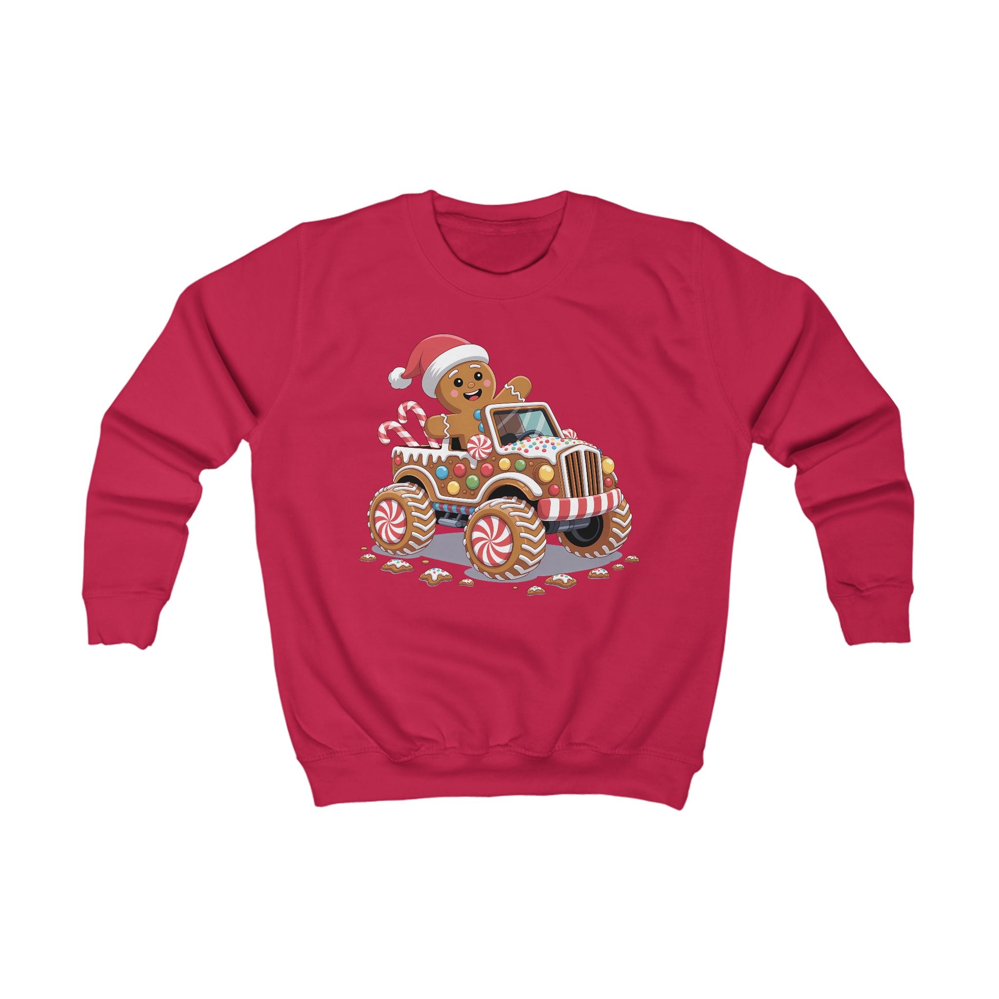 Lasten Piparkakkuauto-college – joulun hauskin ja herkullisin paita! 🍪🚚✨