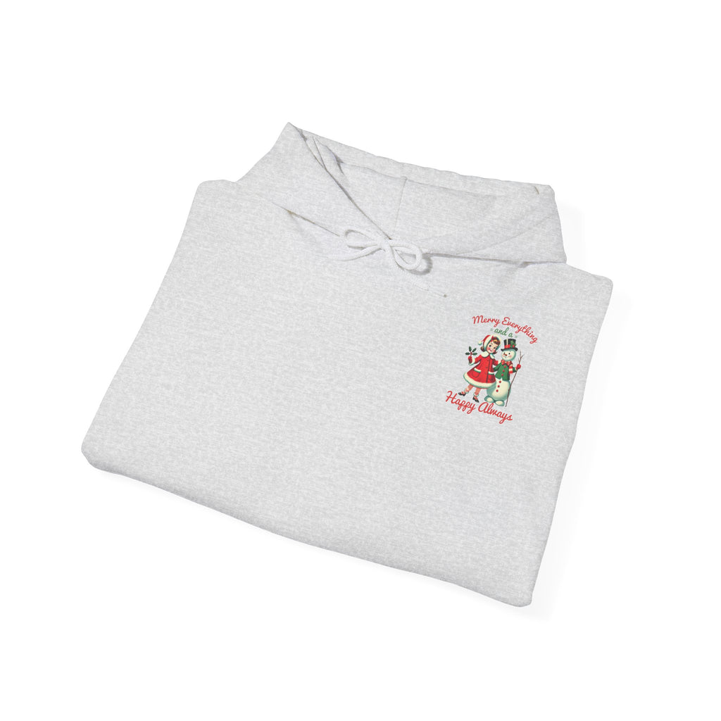 Jouluinen huppari isolla selkäprintillä