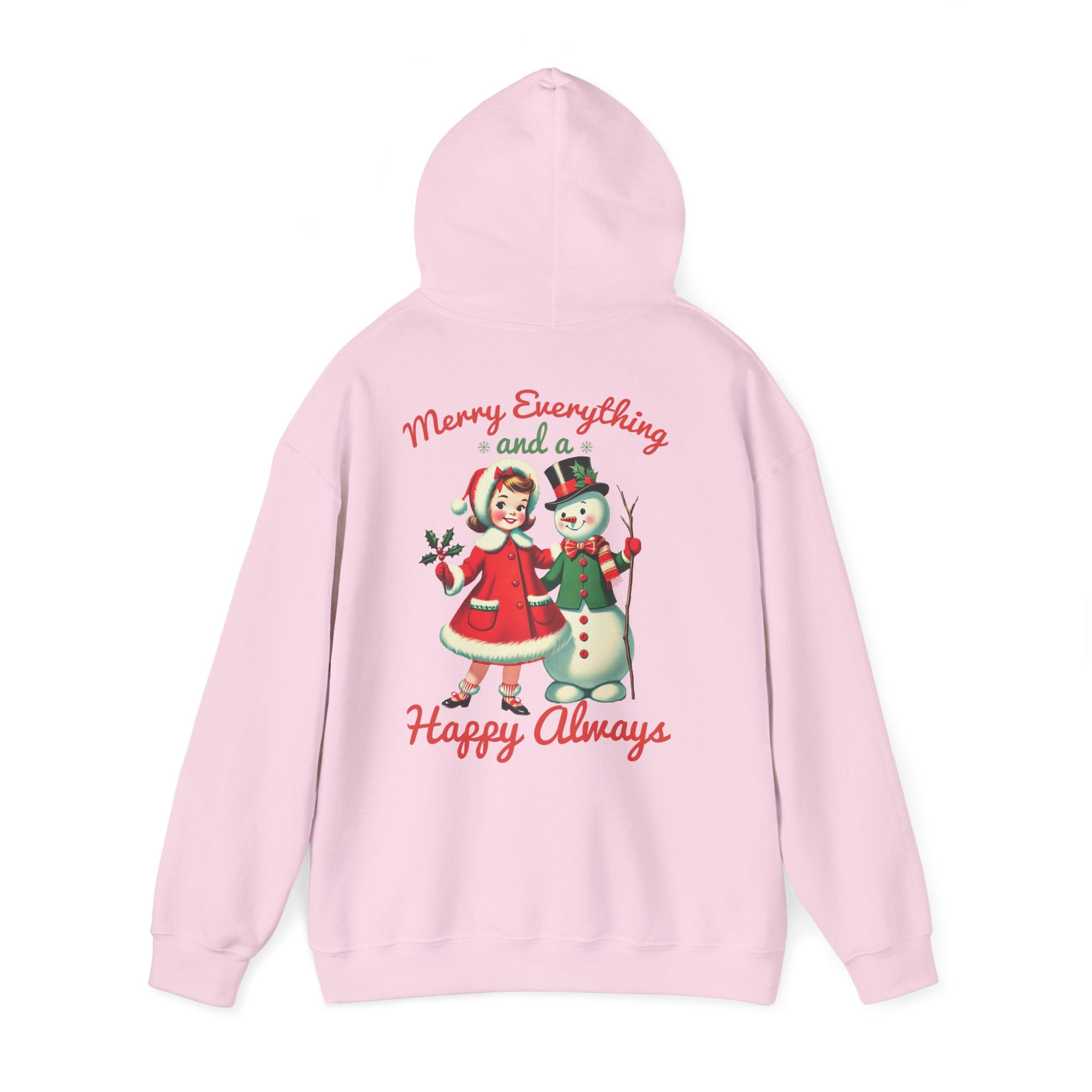 Jouluinen huppari isolla selkäprintillä