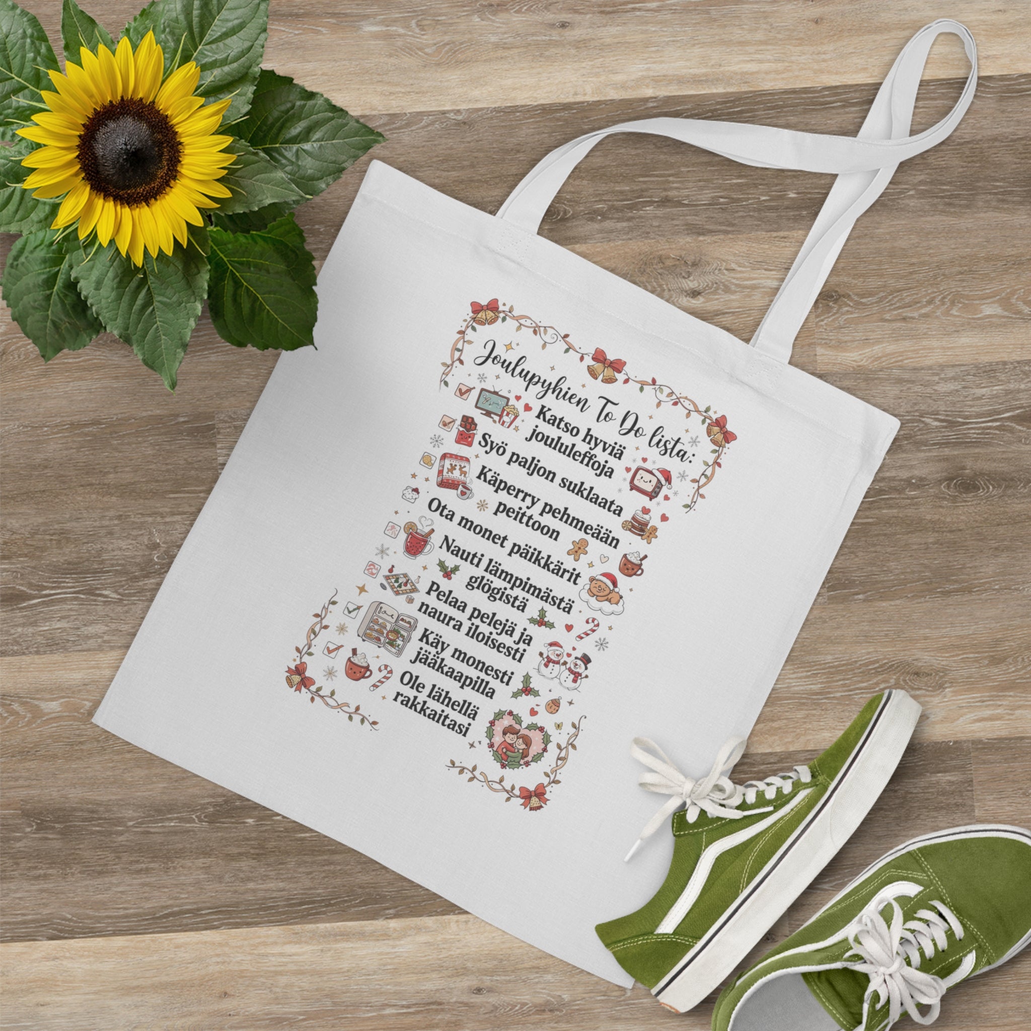 Jouluinen kangaskassi - Joulupyhien To Do -lista