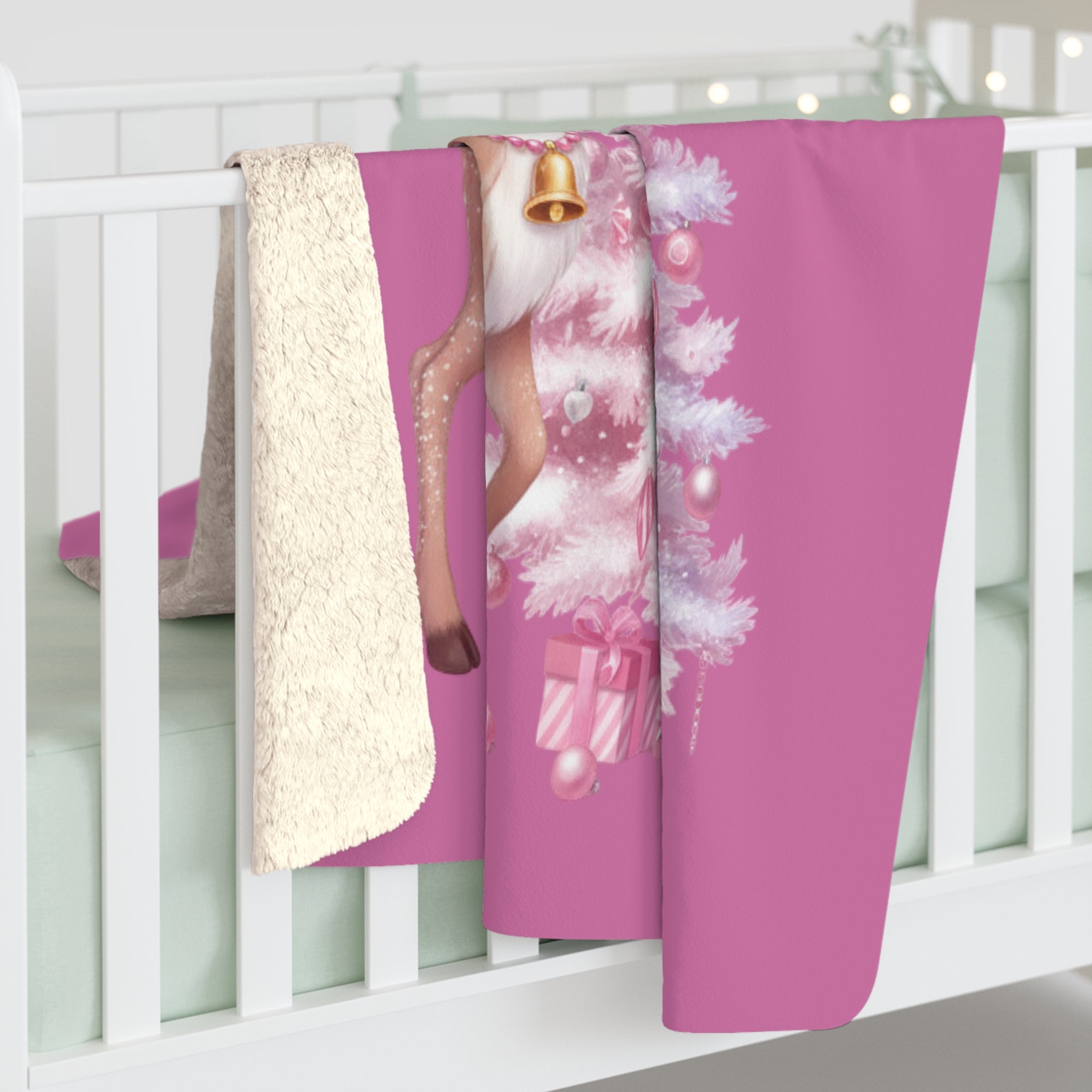 Hyvää Joulua Kummitytölle – Sherpa-fleecepeitto