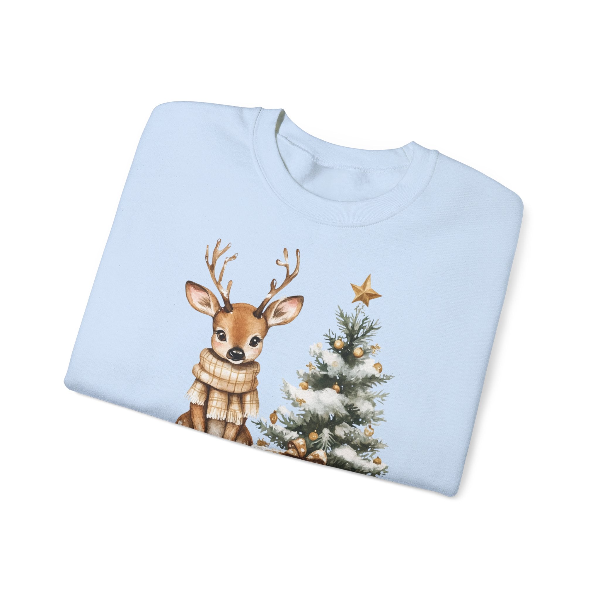 Suloinen poro, kuusi ja lahja college paita