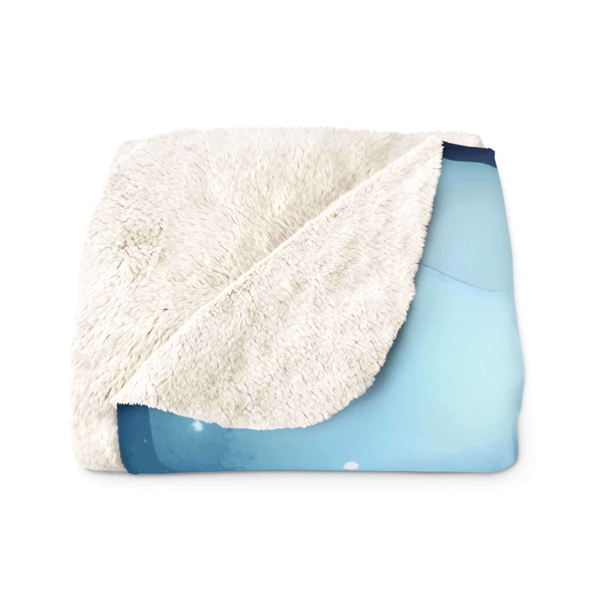 Sininen hetki ja mökki – Sherpa-fleecepeitto, kolme kokoa