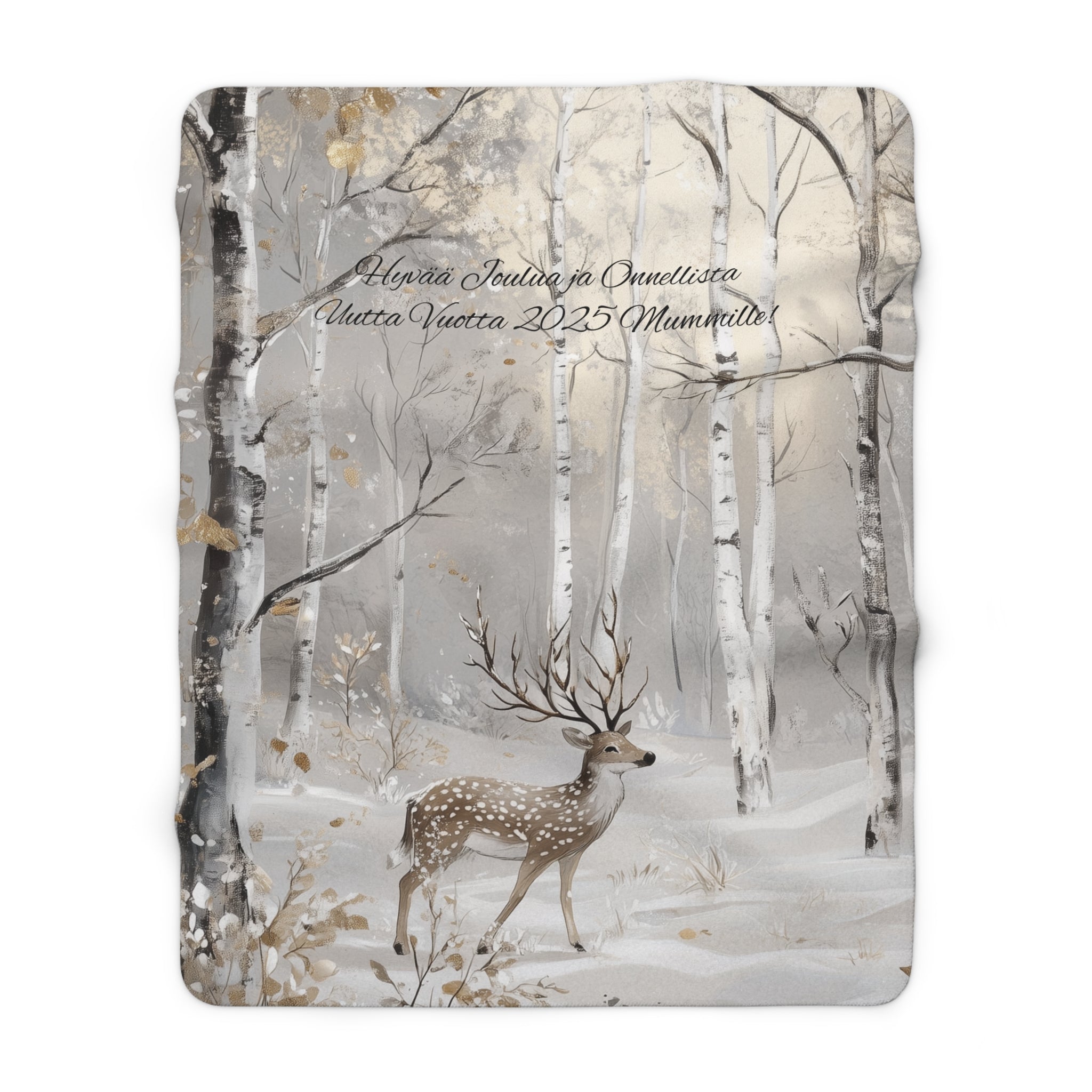 Hyvää Joulua Mummille – Sherpa-fleecepeitto