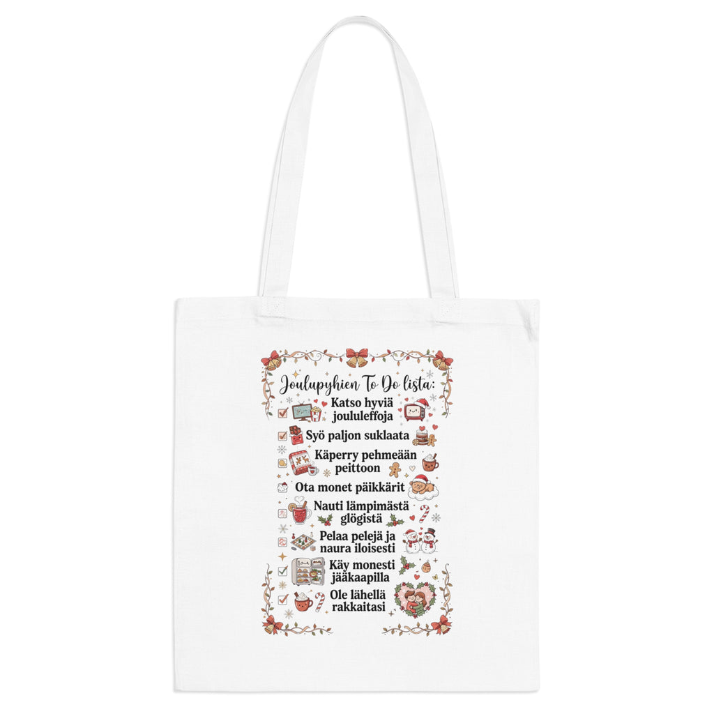 Jouluinen kangaskassi - Joulupyhien To Do -lista