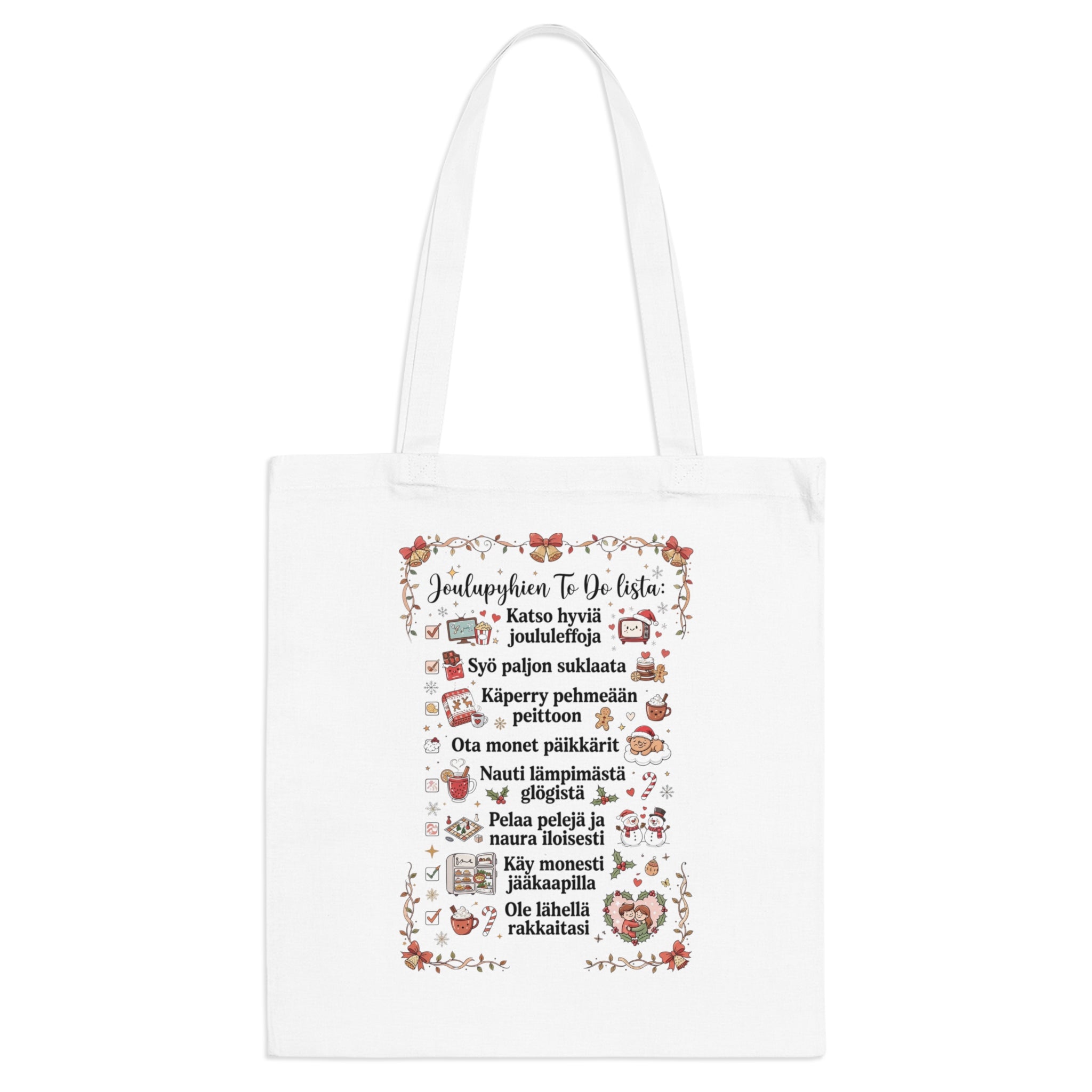 Jouluinen kangaskassi - Joulupyhien To Do -lista