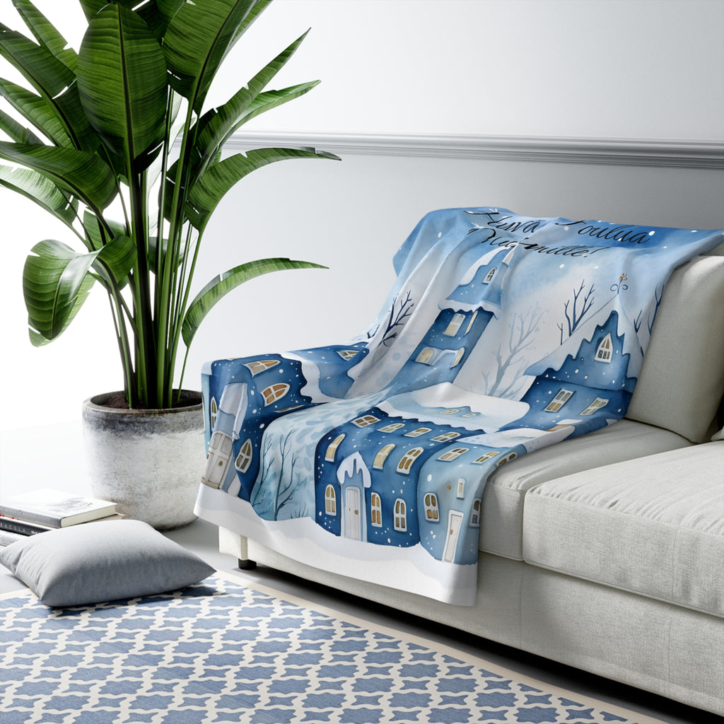 Hyvää Joulua Mummille – Sherpa-fleecepeitto