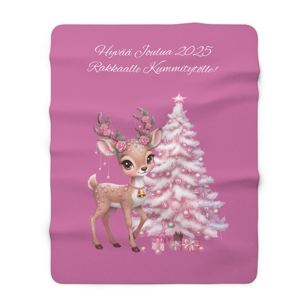 Hyvää Joulua Kummitytölle – Sherpa-fleecepeitto