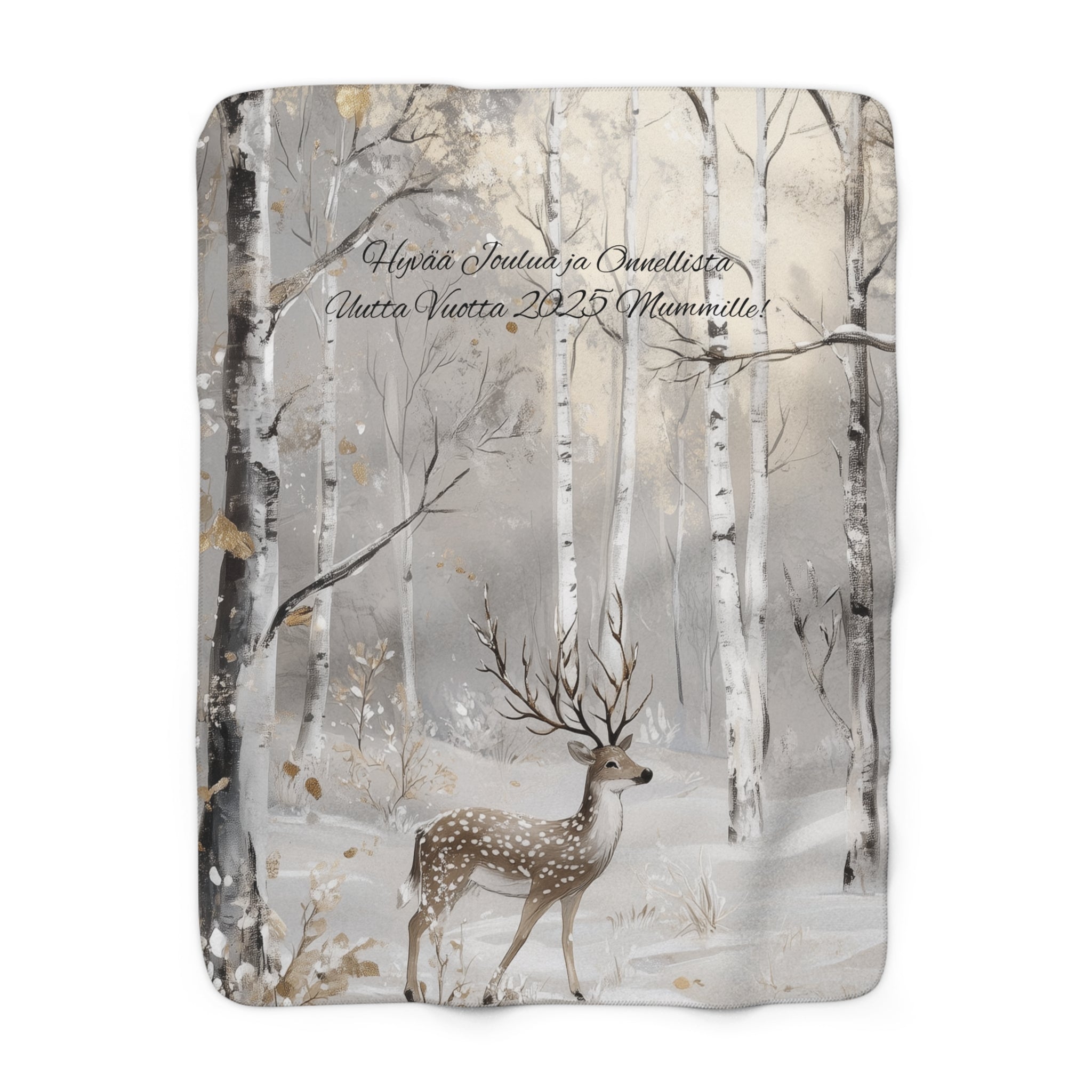 Hyvää Joulua Mummille – Sherpa-fleecepeitto