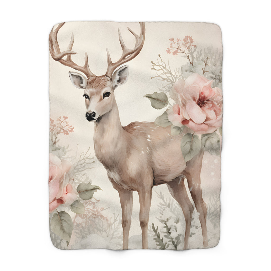 Herkkä ja kaunis peura – Sherpa-fleecepeitto (3 kokoa)