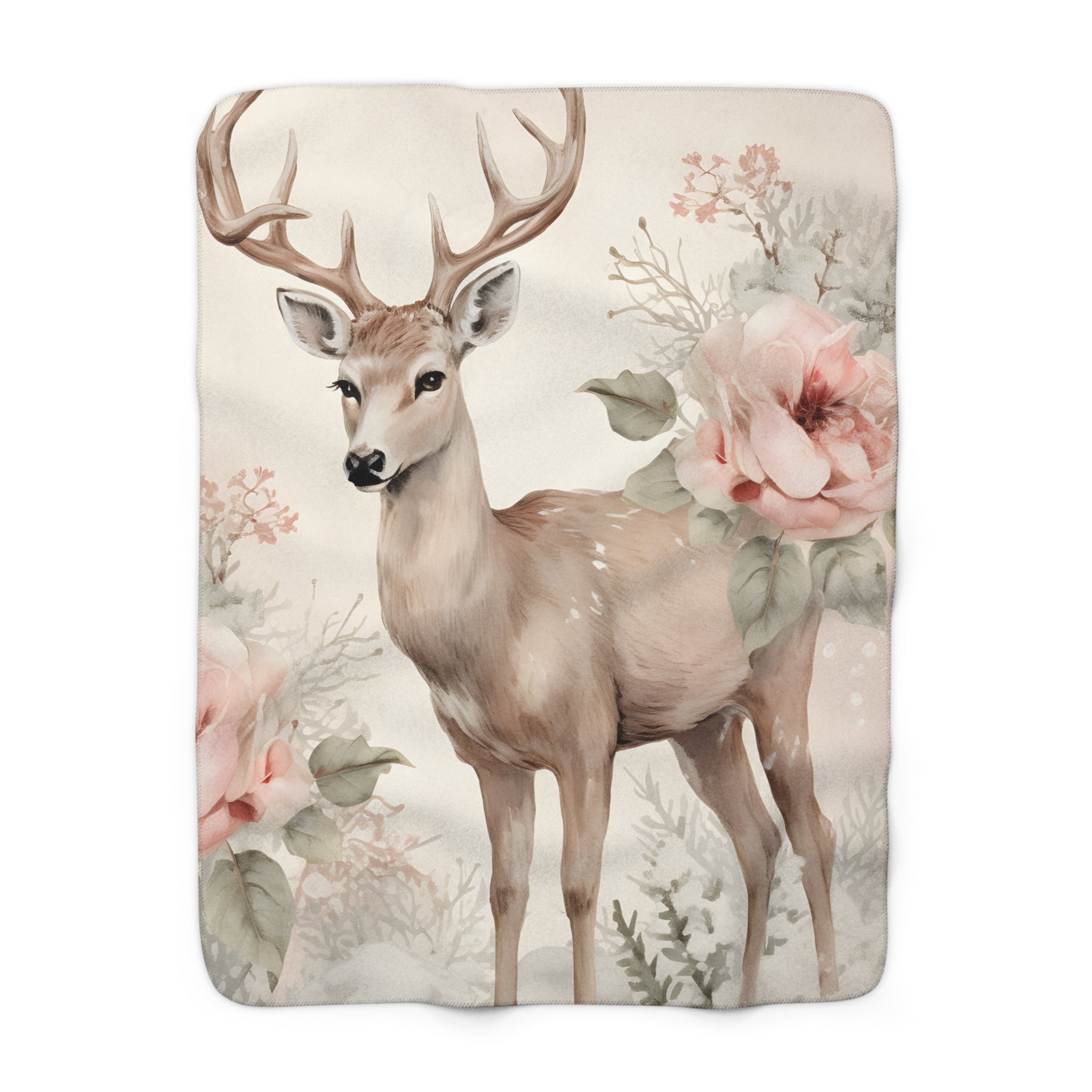 Herkkä ja kaunis peura – Sherpa-fleecepeitto (3 kokoa)