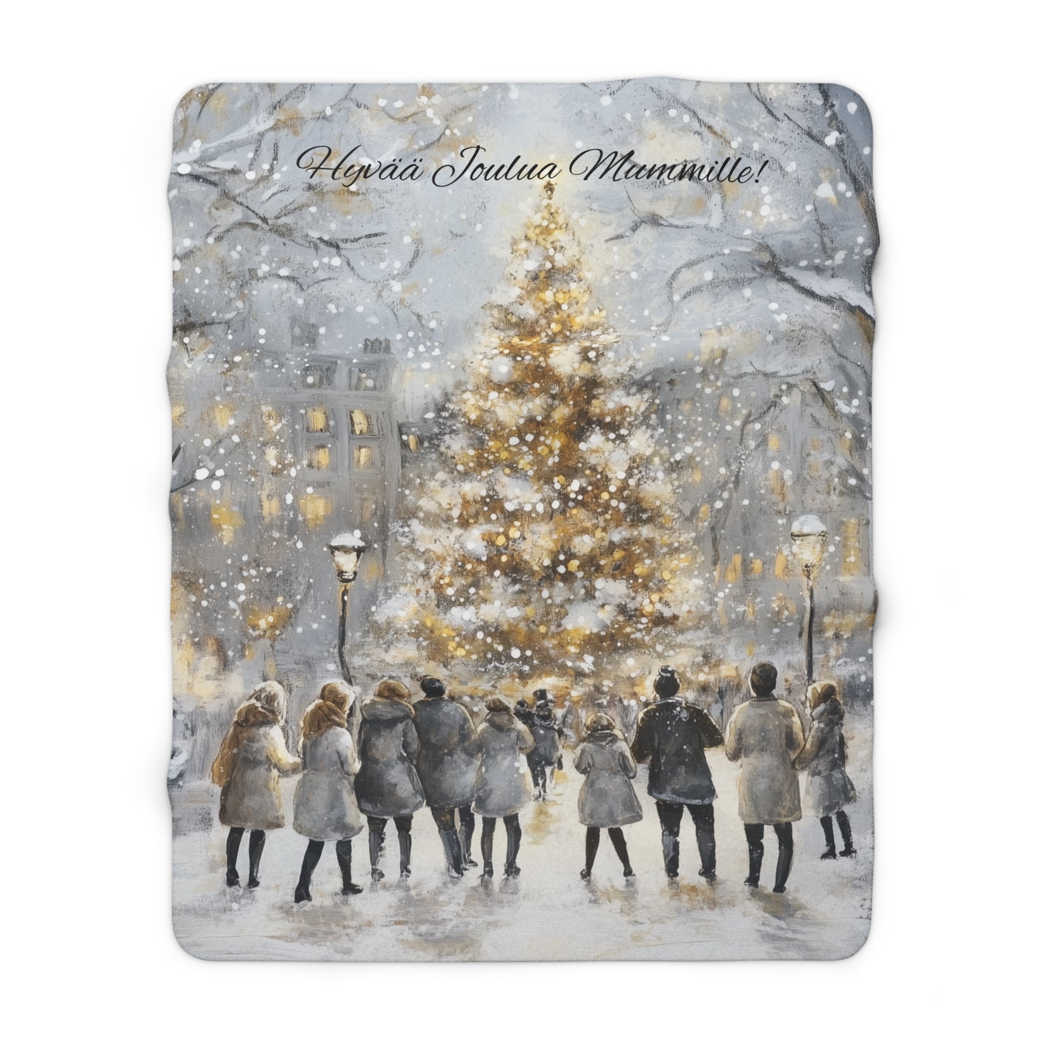 Hyvää Joulua Mummille – Sherpa-fleecepeitto