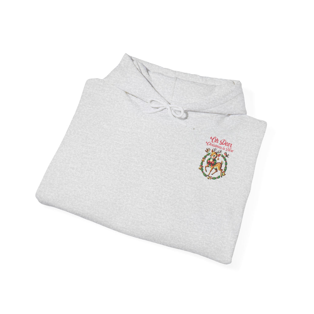 Jouluinen huppari isolla selkäprintillä