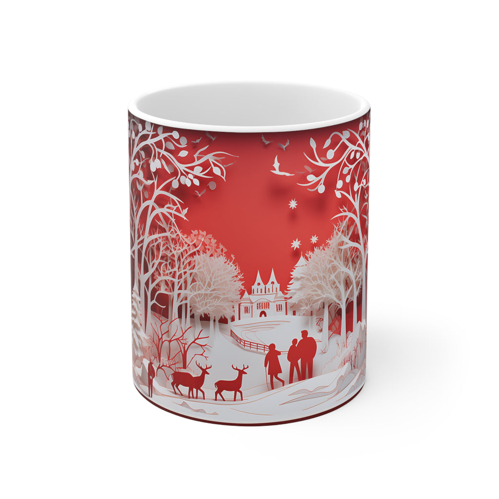 Joulumuki – Punavalkoisen talvimetsän taikaa & herkän kaunista paperitaidetta