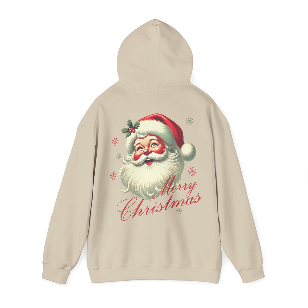 Jouluinen huppari isolla selkäprintillä