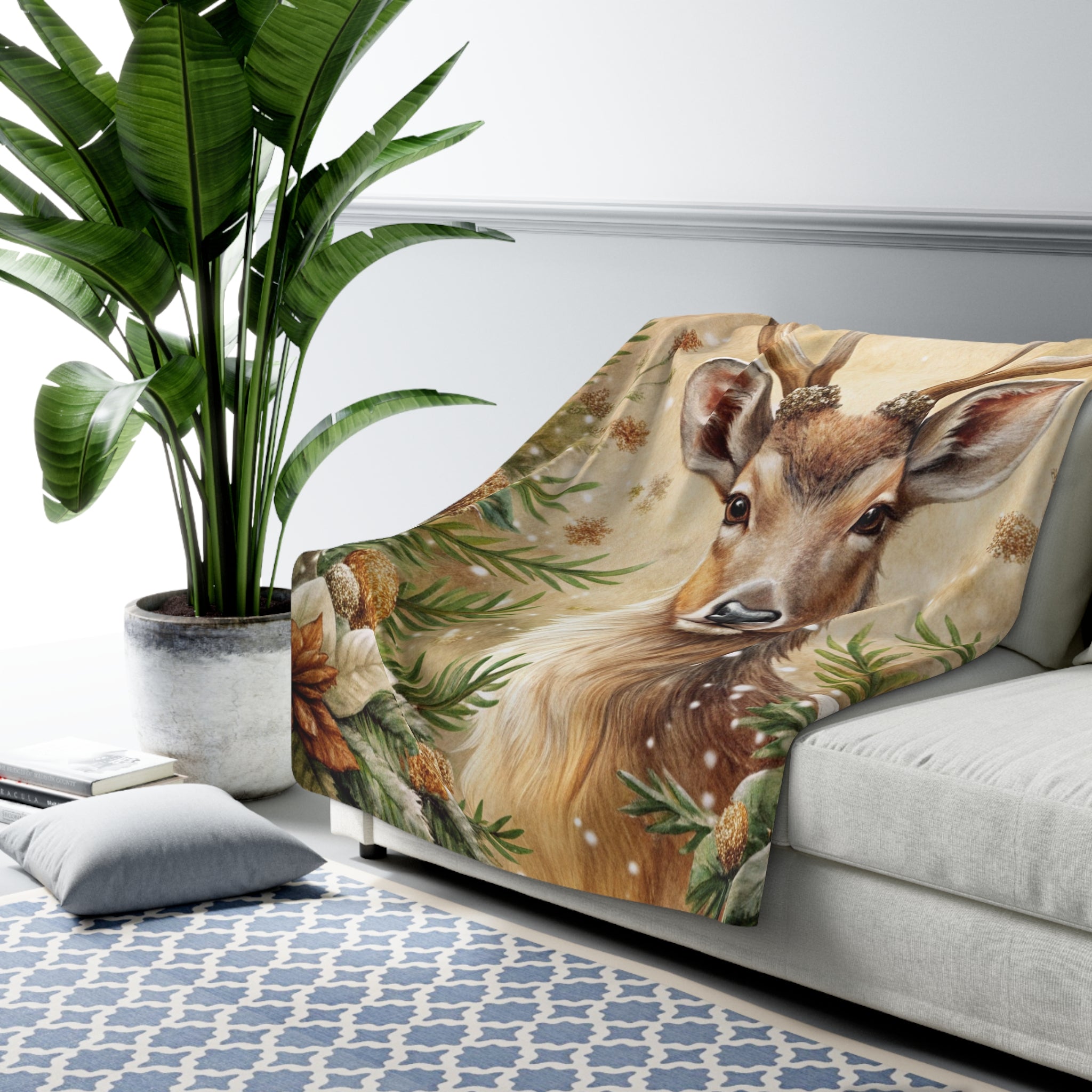 Talven upea peura – Sherpa-fleecepeitto