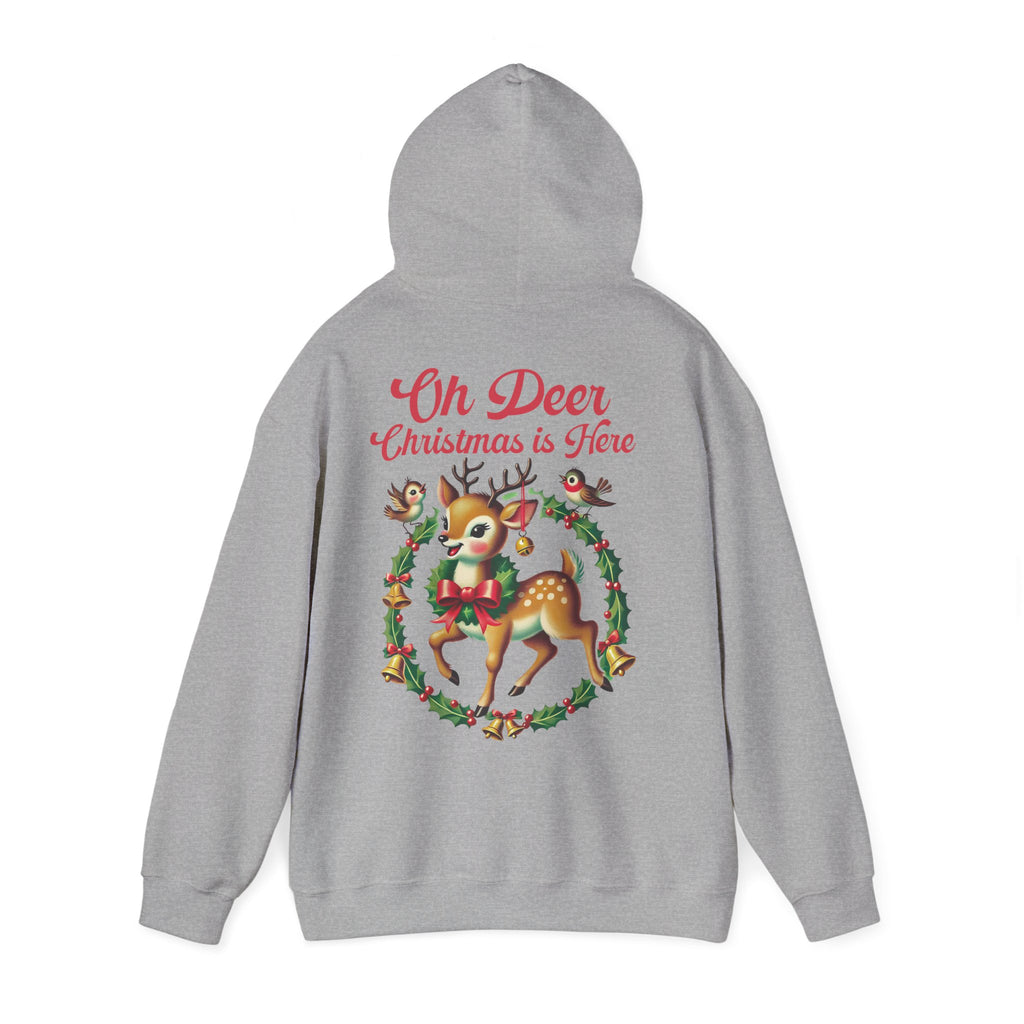 Jouluinen huppari isolla selkäprintillä