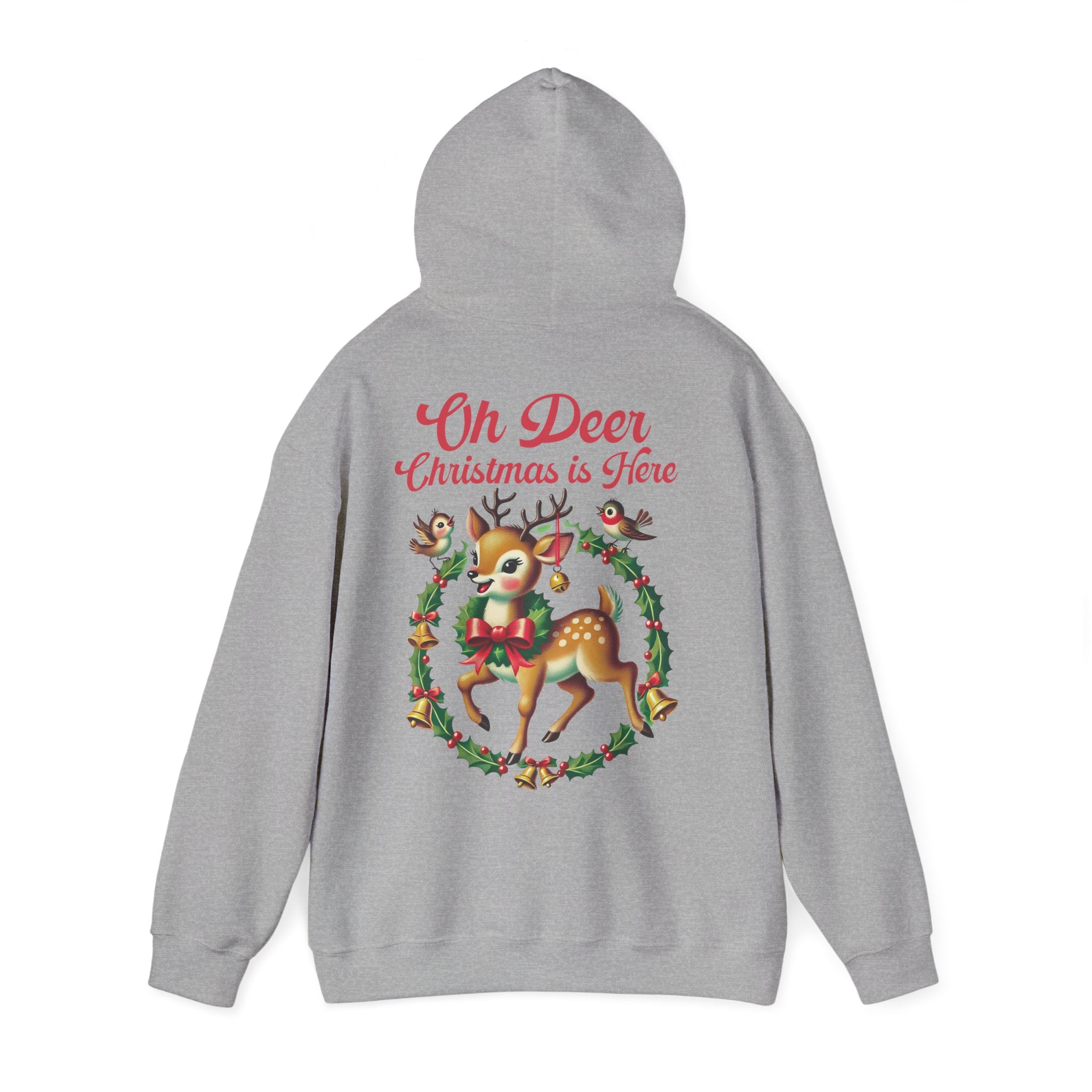 Jouluinen huppari isolla selkäprintillä