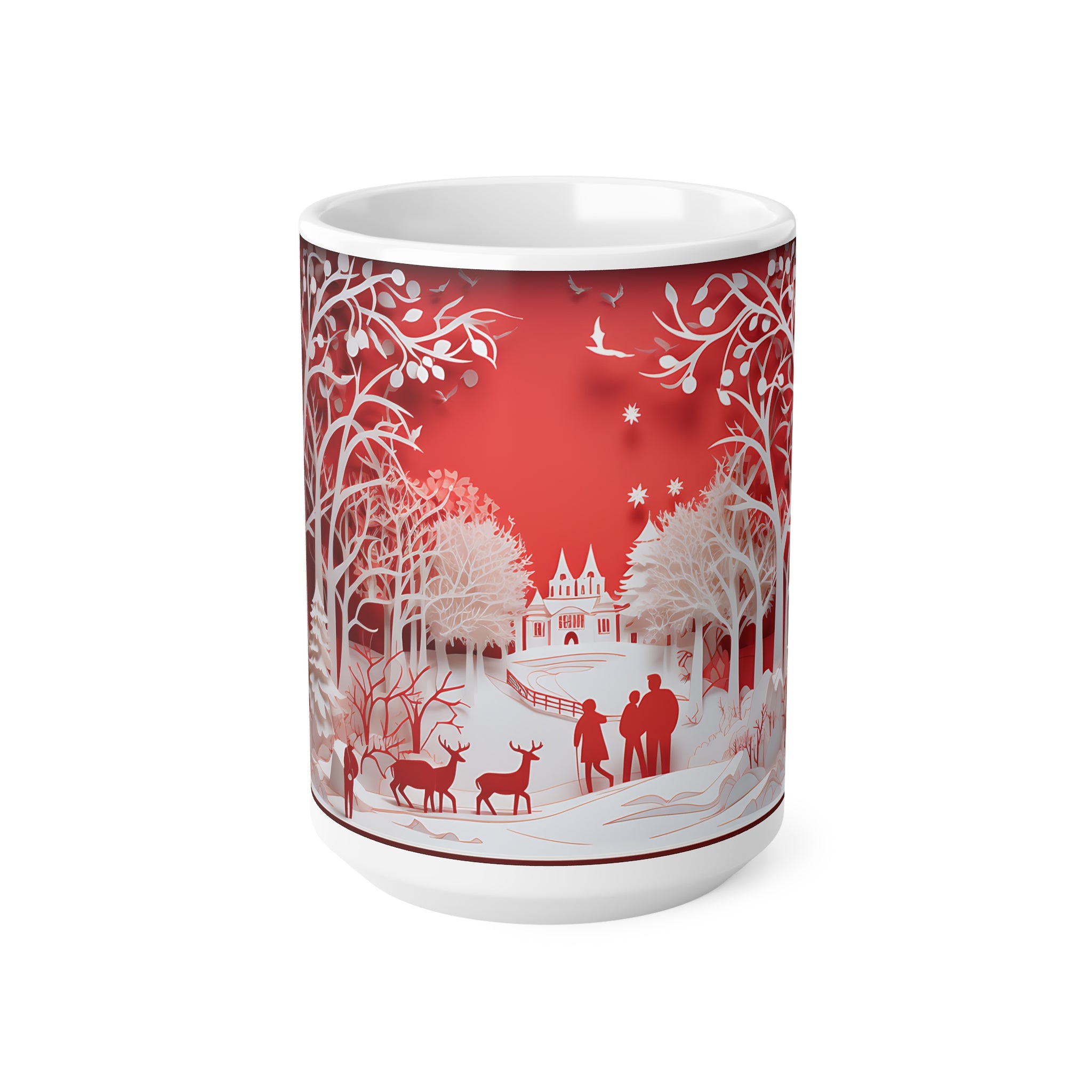 Joulumuki – Punavalkoisen talvimetsän taikaa & herkän kaunista paperitaidetta