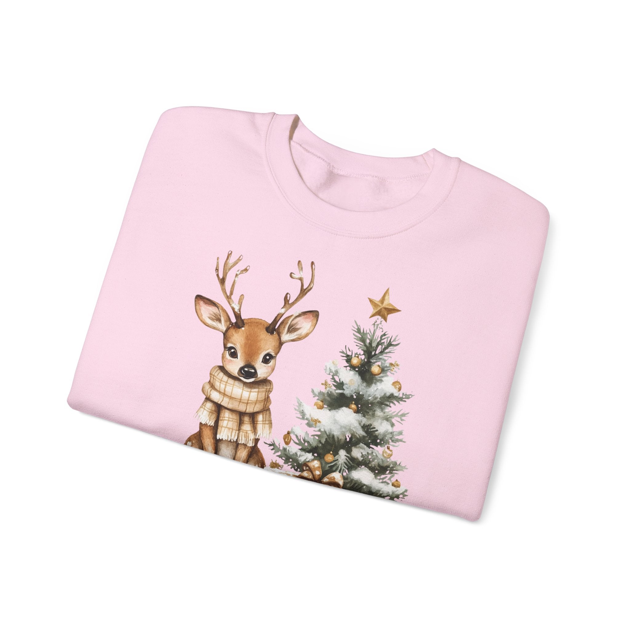 Suloinen poro, kuusi ja lahja college paita