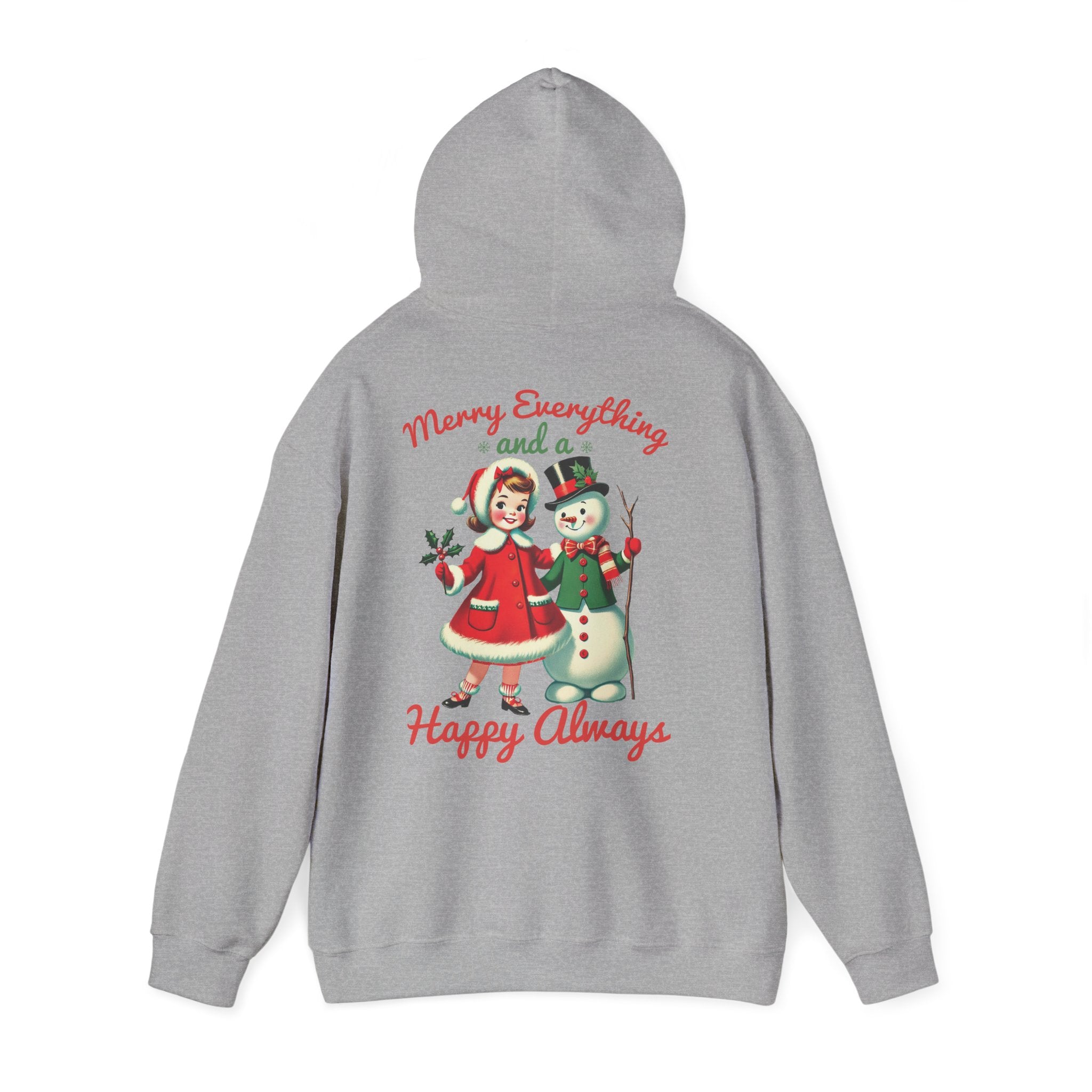 Jouluinen huppari isolla selkäprintillä