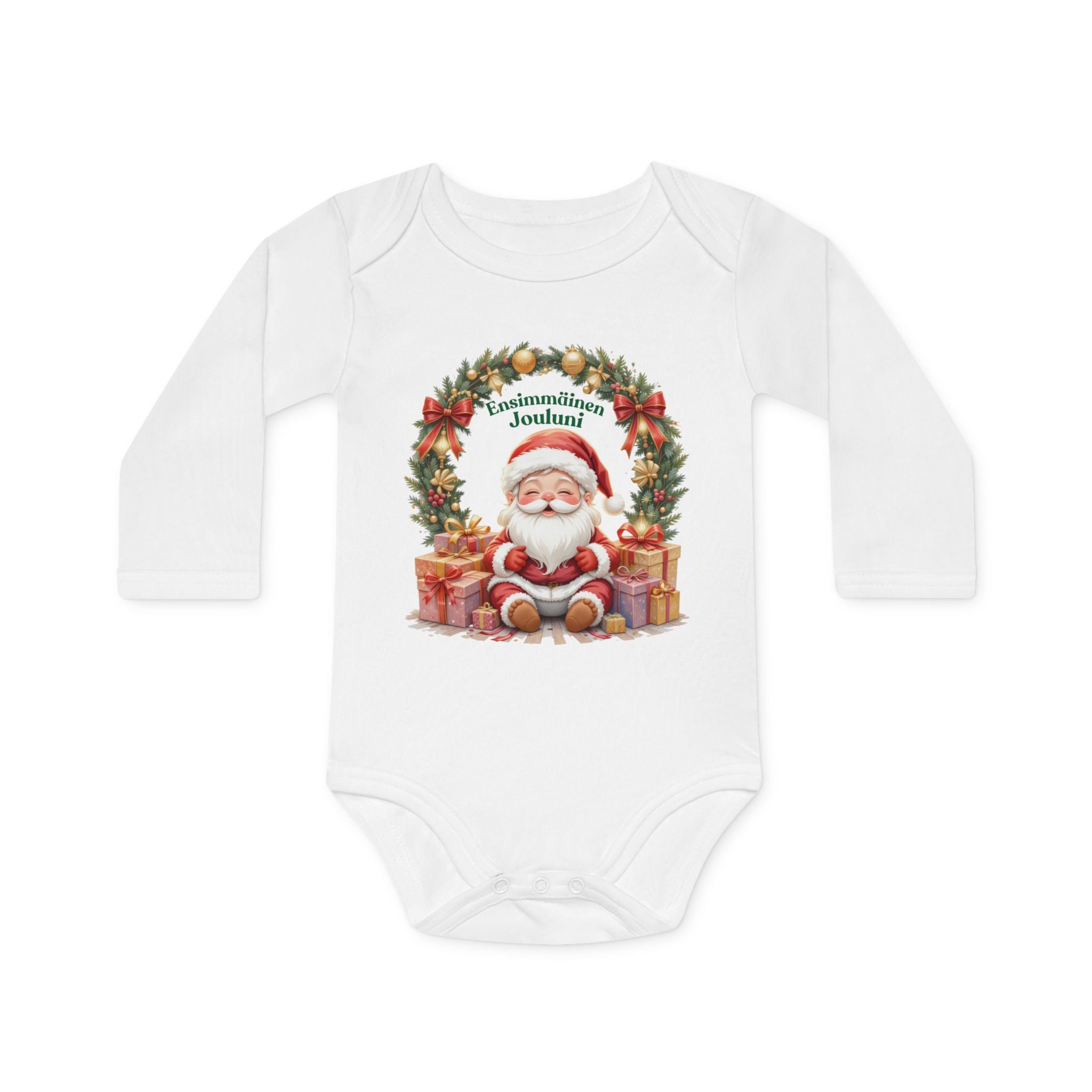 Vauvan ensimmäinen joulu -pitkähihainen body