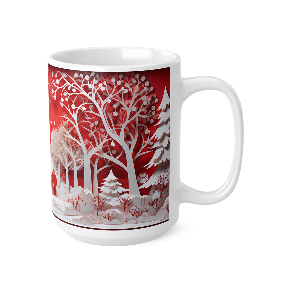 Joulumuki – Punavalkoisen talvimetsän taikaa & herkän kaunista paperitaidetta