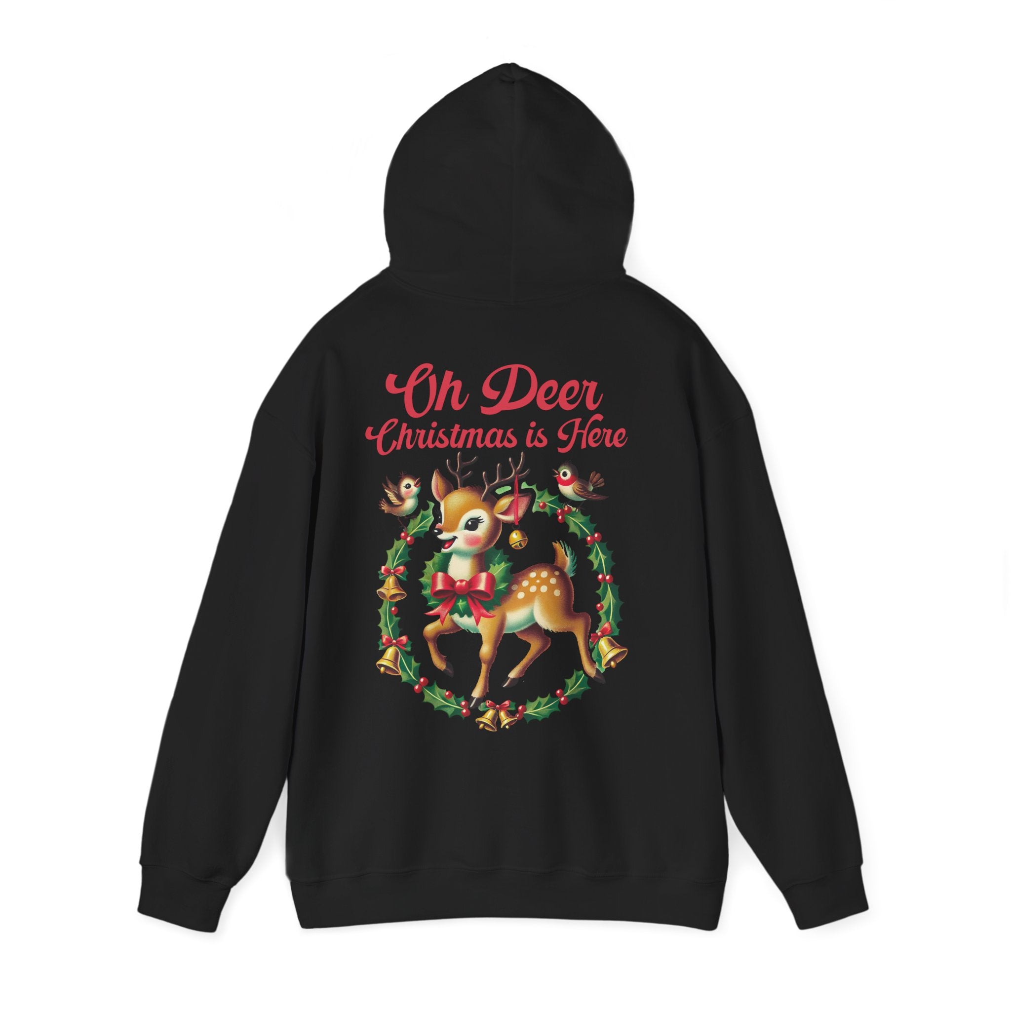 Jouluinen huppari isolla selkäprintillä