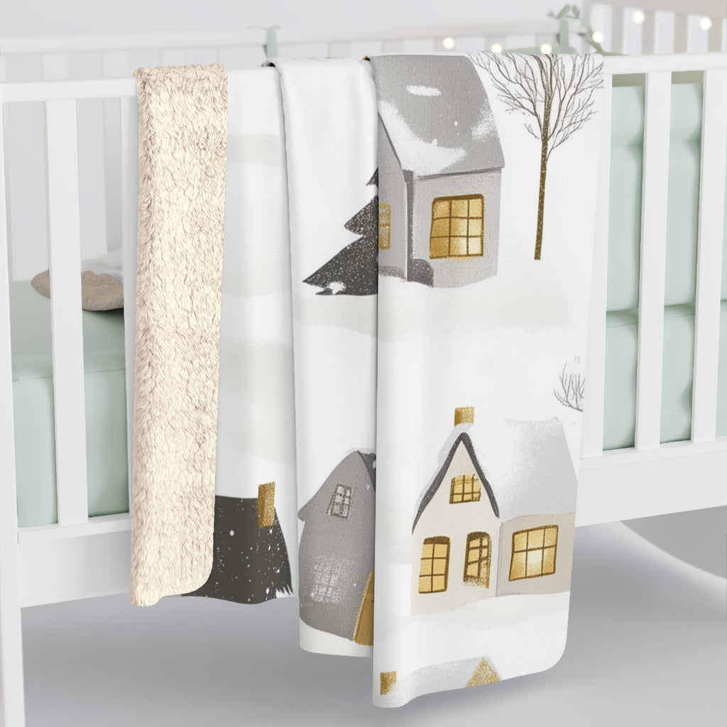 Kaunis Joulumaisema – Sherpa-fleecepeitto