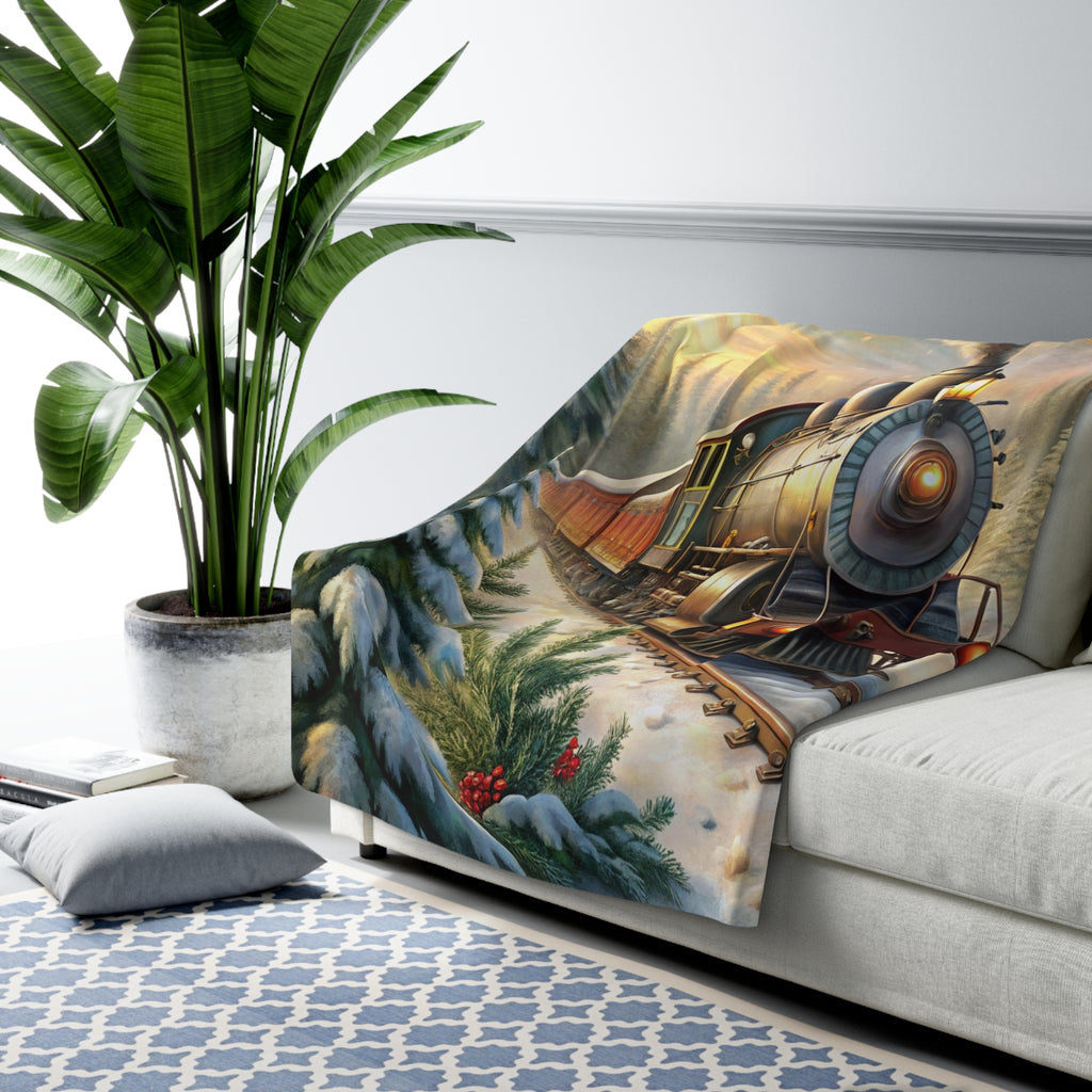 Joulun Taikajuna – Sherpa-fleecepeitto (3 kokoa)