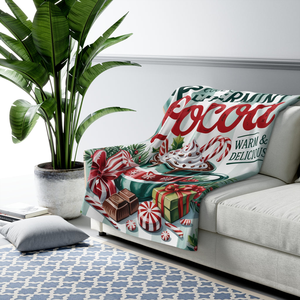 Peppermint Cocoa – Sherpa-fleecepeitto (3 kokoa)