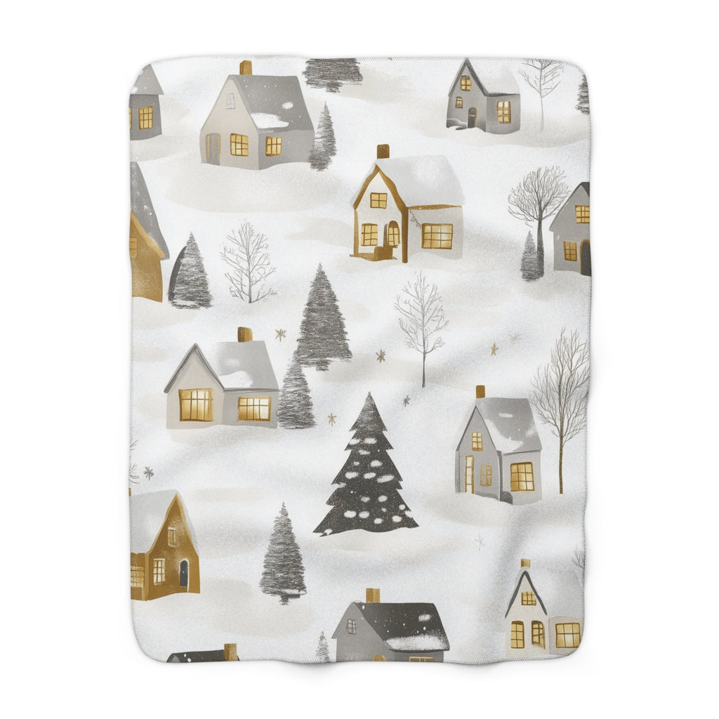 Kaunis Joulumaisema – Sherpa-fleecepeitto