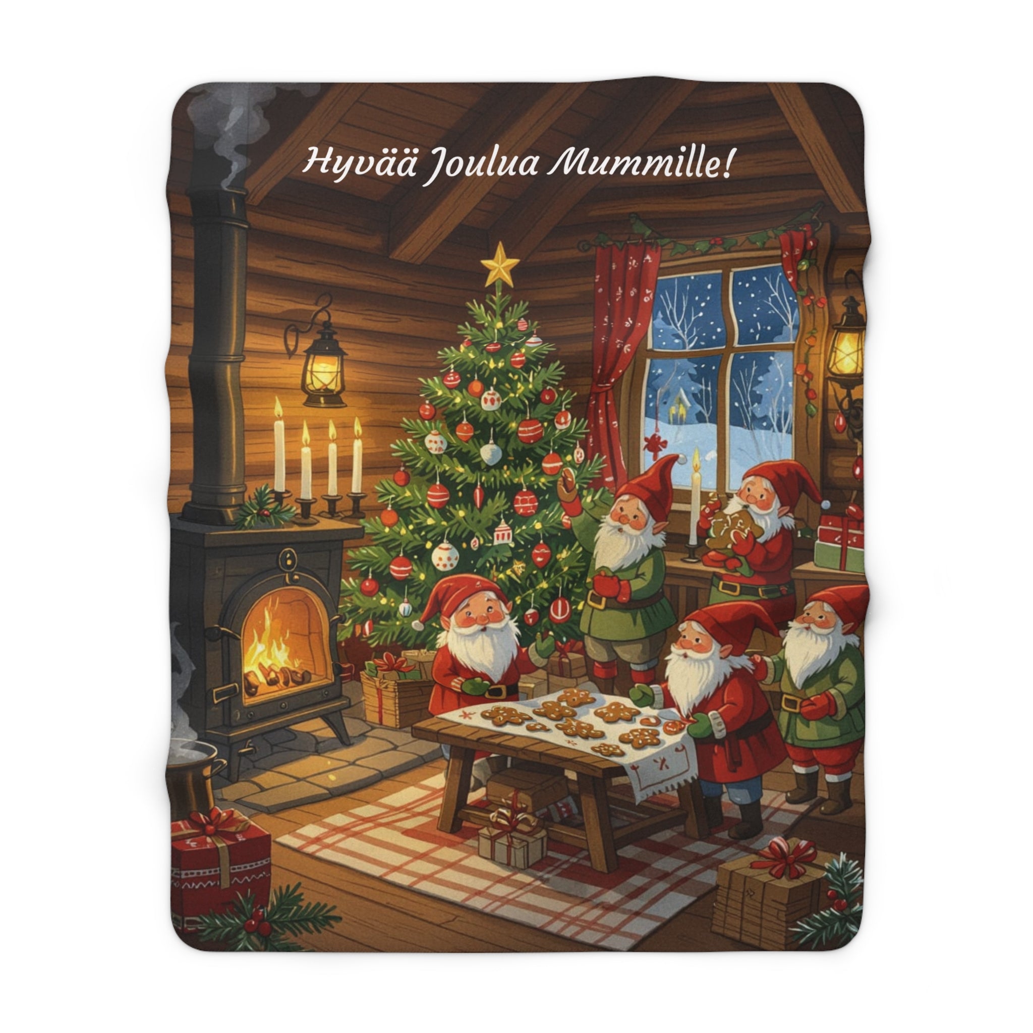 Joululahja Mummille – Sherpa-fleecepeitto