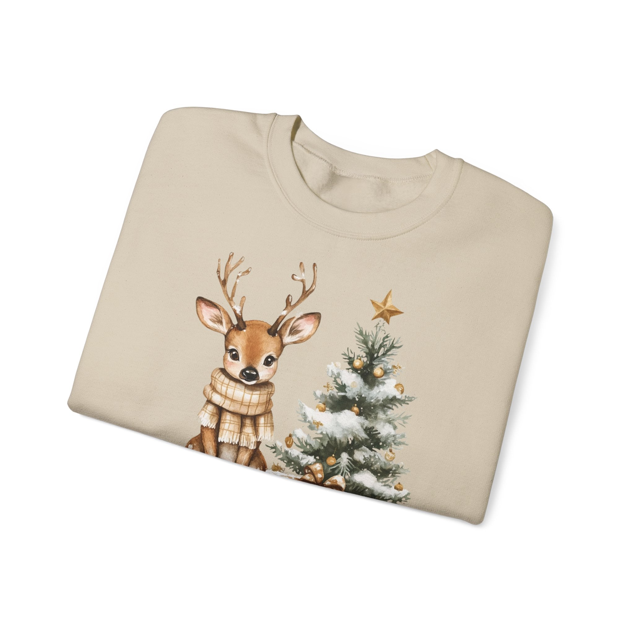 Suloinen poro, kuusi ja lahja college paita