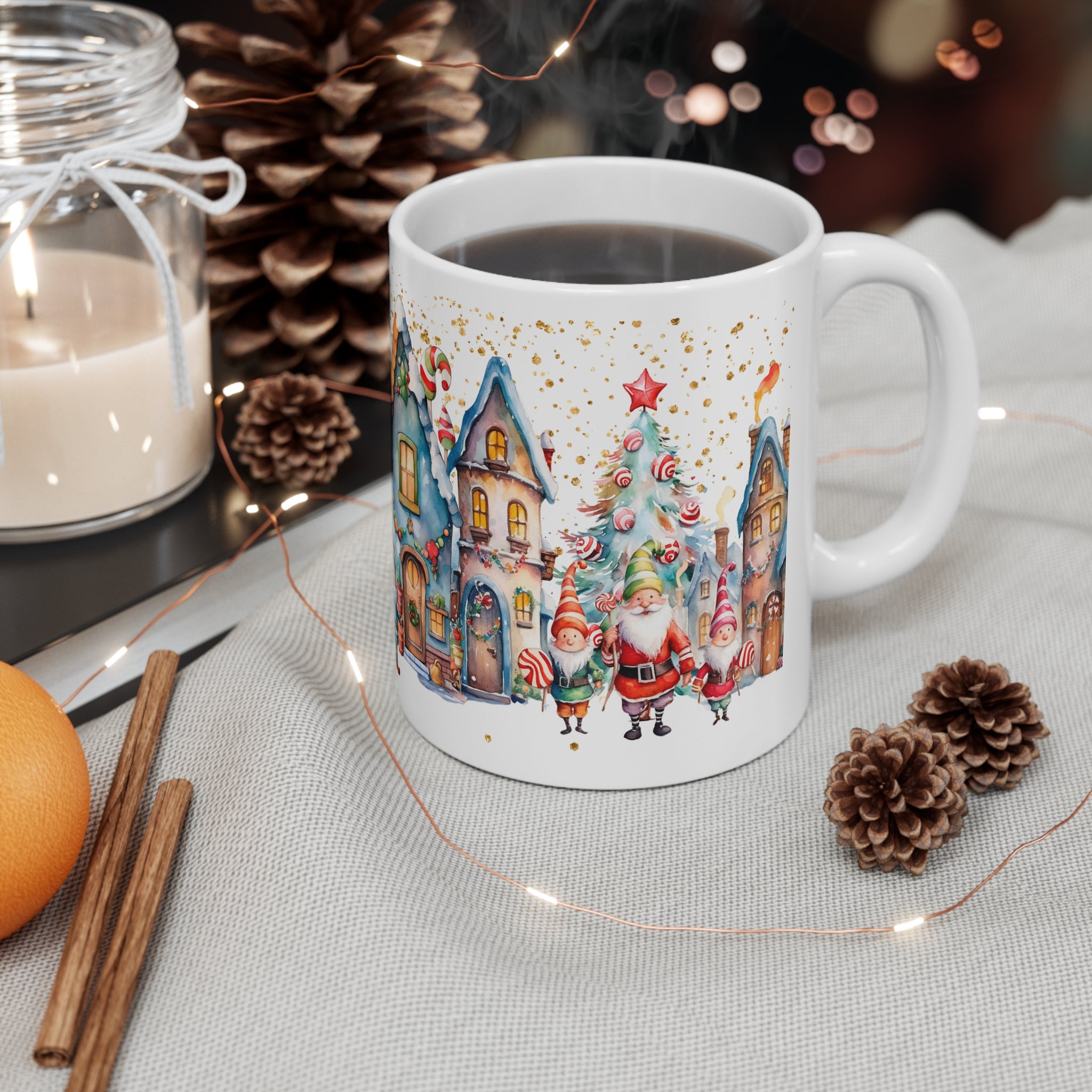🎄✨ Tonttukylän Joulu -muki – Satumainen lämpö joka hörpyllä! ☕✨