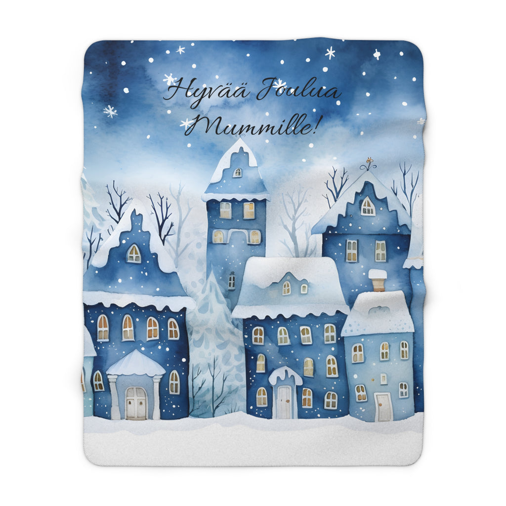 Hyvää Joulua Mummille – Sherpa-fleecepeitto