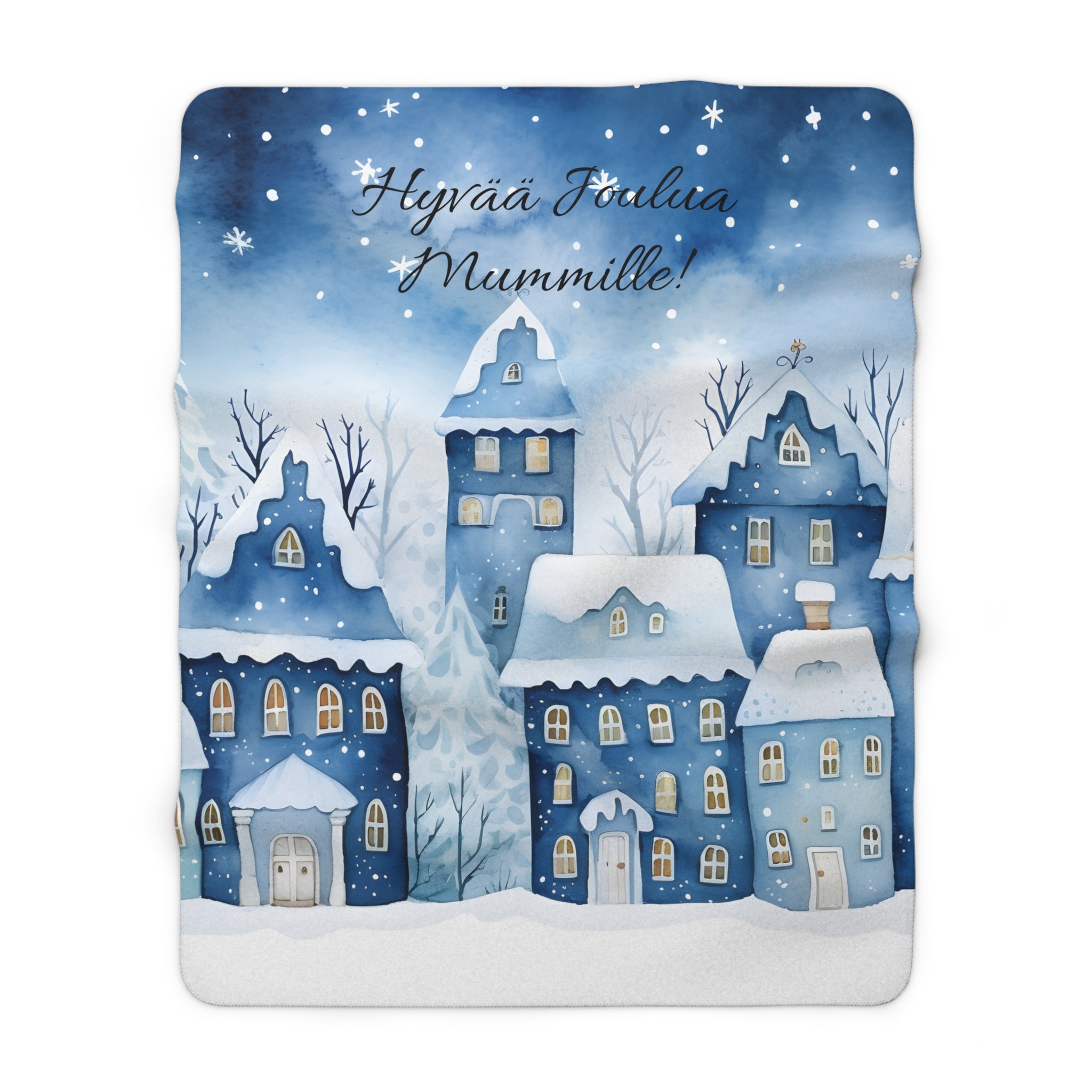Hyvää Joulua Mummille – Sherpa-fleecepeitto
